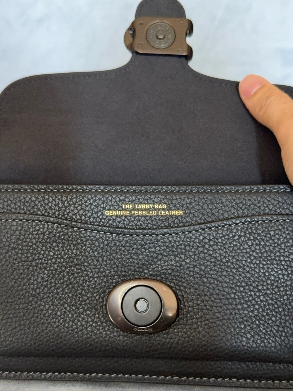 COACH Tabby Small Polished Pebbled Leather Shoulder Bag - Picture 5 of 6